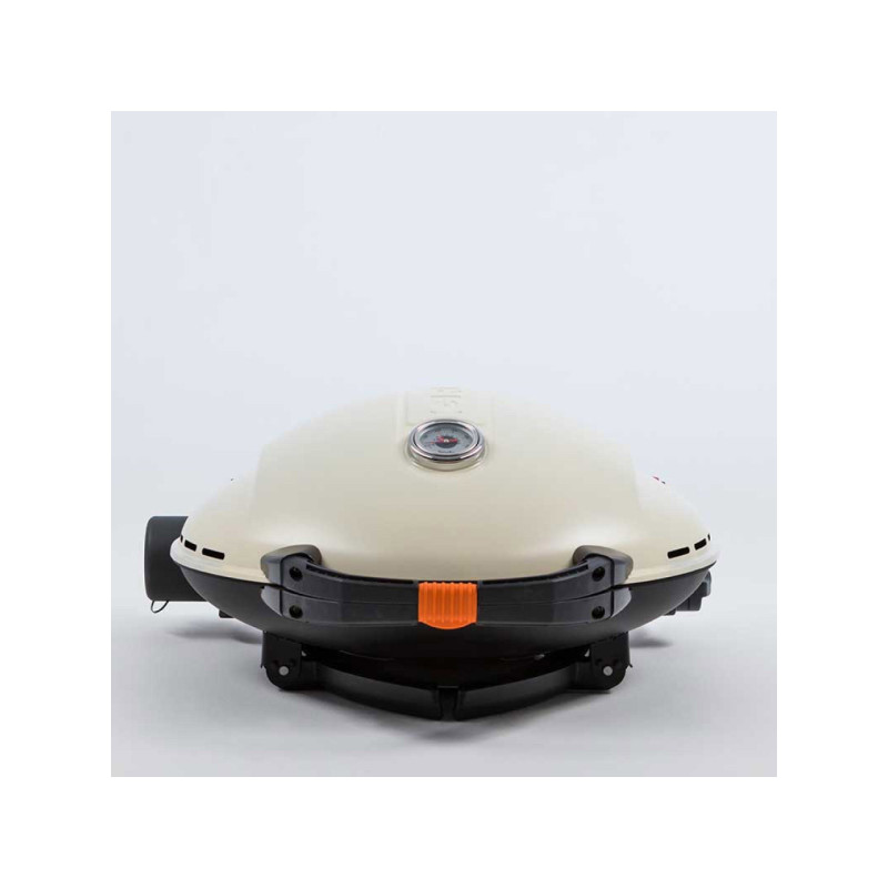 КОМПЛЕКТ Портативний переносний газовий гриль O-GRILL 900, кремовий + шланг в подарунок! Код: 013372