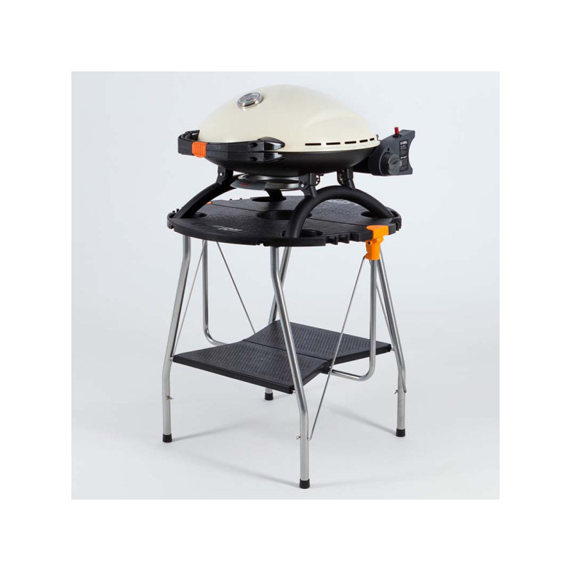 КОМПЛЕКТ Портативний переносний газовий гриль O-GRILL 900, кремовий + шланг в подарунок! Код: 013372
