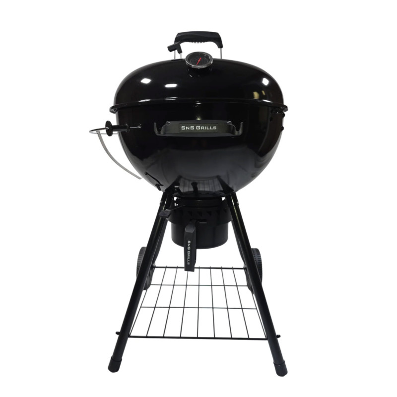 Вугільний гриль Slow and Sear Black Editionl Kettle Grill 57 см + кошик Deluxe SNS-KET-BK Код: 013614