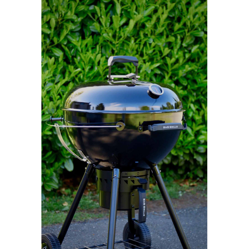 Вугільний гриль Slow and Sear Black Editionl Kettle Grill 57 см + кошик Deluxe SNS-KET-BK Код: 013614