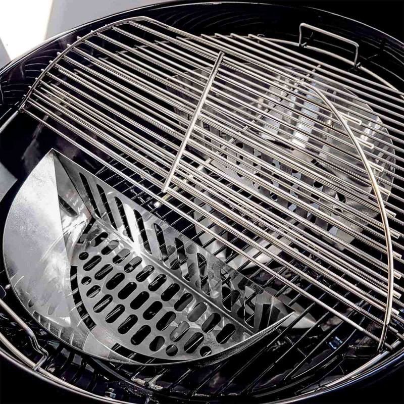 Вугільний гриль Slow and Sear Black Editionl Kettle Grill 57 см + кошик Deluxe SNS-KET-BK Код: 013614