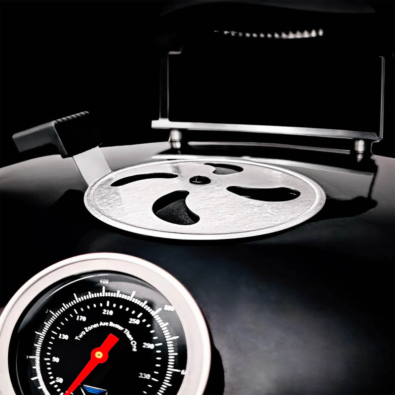 Вугільний гриль Slow and Sear Black Editionl Kettle Grill 57 см + кошик Deluxe SNS-KET-BK Код: 013614