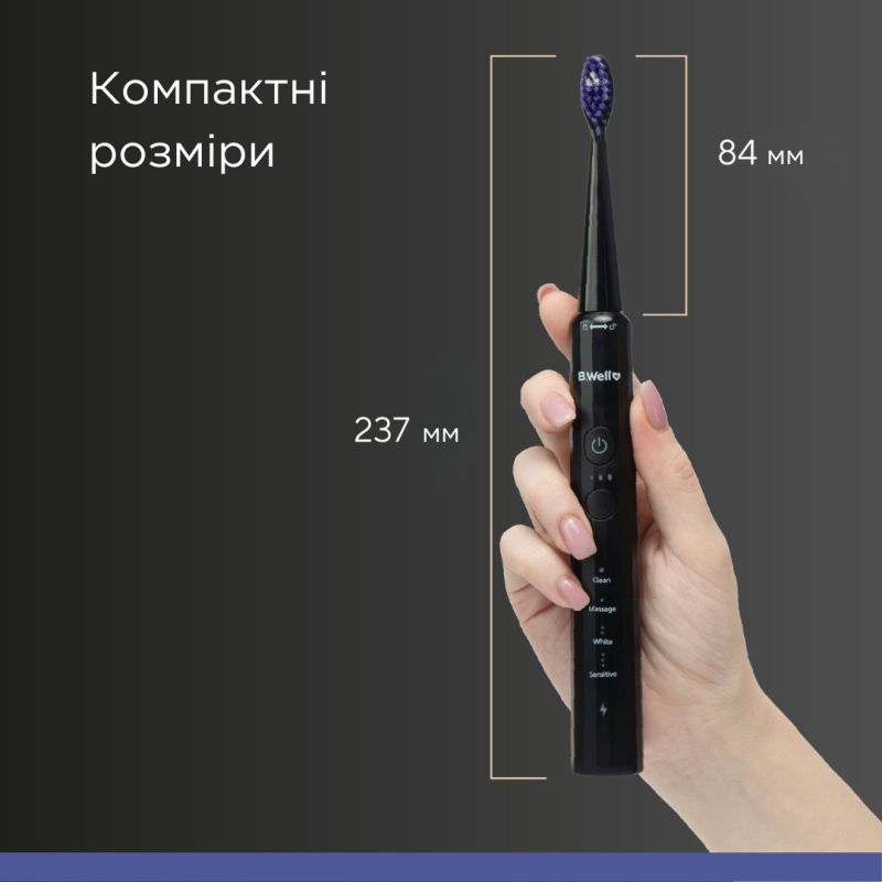 Змінні насадки щіток B.Well для MED-870 колір чорний (1301029-2717)