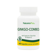 Гинкго билоба Комбо Комплекс, Ginkgo Biloba Complex, Natures Plus, 60 вегетарианских капсул