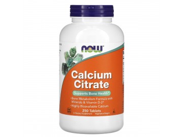 Цитрат Кальцію, Calcium Citrate Caps, Now Foods, 250 Таблеток