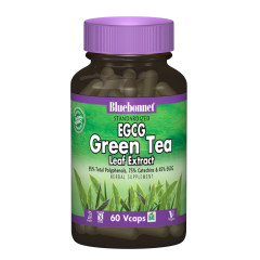 EGCG Экстракт Листьев Зеленого Чая, Bluebonnet Nutrition, 60 желатиновых капсул