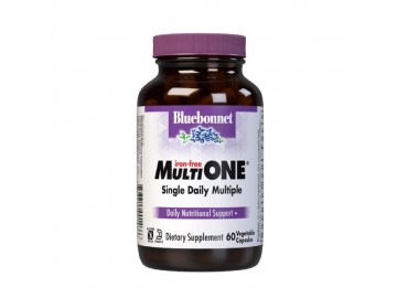 Мультивiтамiни без залiза, MultiONE, Bluebonnet Nutrition, 60 вегетаріанських капсул