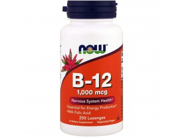 Вітамін B-12, Vitamin B-12, Now Foods, 1000 мкг, 250 льодяників