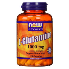 Глютамин 1000 мг, L-Glutamine, Now Foods Sports, 120 капсул