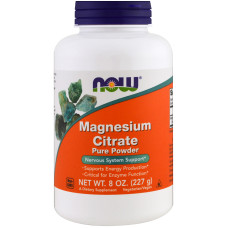 Цитрат Магнію у Порошку, Now Foods, 8 унцій (227 гр)