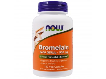 Бромелайн 500мг, Now Foods, Bromelain, 120 капсул