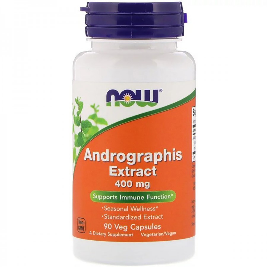 Екстракт Андрографіса 400мг, Now Foods, Andrographis Extract, 90 капсул