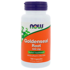 Гідрастіс, Goldenseal Root, Now Foods, 500 мг, 100 капсул