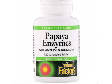 Ензими Папайї, Papaya Enzymes, Natural Factors, 120 Таблеток