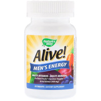 Мультивитамины для мужчин, Nature's Way, Alive!, Мультивитамин-минерал для энергии мужчин, 50 таблеток