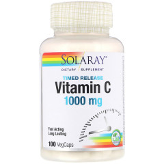 (БАД) Витамин С Двухфазного Высвобождения, Vitamin C, Solaray, 1000 мг, 100 капсул