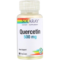 Кверцетин, Quercetin, Solaray, 500 мг, 90 вегетаріанских капсул