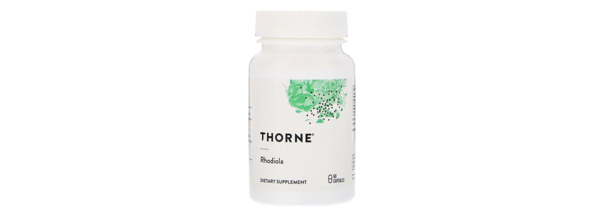 Родіола, Rhodiola, 100 мг, Thorne Research, 60 капсул.