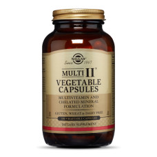 Мультивітаміни Multi II, Solgar, 180 вегетаріанських капсул