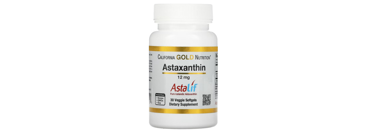 Астаксантин, 12 мг, Astaxanthin, Astalif Pure Icelandic, California Gold Nutrition, 30 вегетаріанских капсул