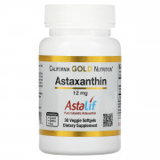 Астаксантин, 12 мг, Astaxanthin, Astalif Pure Icelandic, California Gold Nutrition, 30 вегетаріанских капсул