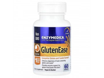 Ферменти для перетравлення глютену, GlutenEase, Enzymedica, 60 капсул