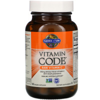 Сирий Витамин C, RAW Vitamin C, Garden of Life, 60 вегетарианских капсул
