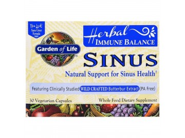 Трав'яний Комплекс для підтримки імунітету, Herbal Immune Balance Sinus, Garden of Life, 30 вегетаріанських капсул