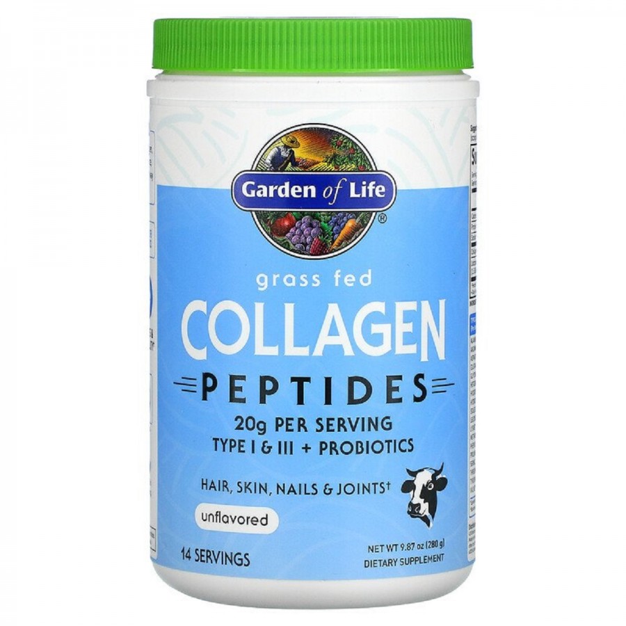 Порошок колагенових пептидів, Grass Fed Collagen Peptides, Garden of Life, 280 гр