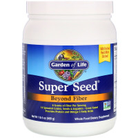Смесь из пророщенных семян, зерен и бобовых, источник клетчатки, Super Seed, Beyond Fiber, Garden of Life, 600 г (1 фунт 5 унций)