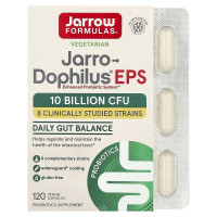 Пробіотики, 10 млрд КУО на порцію, Jarro-Dophilus EPS, Jarrow Formulas, 120 вегетаріанських капсул