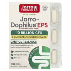 Пробіотики, 10 млрд КУО на порцію, Jarro-Dophilus EPS, Jarrow Formulas, 120 вегетаріанських капсул