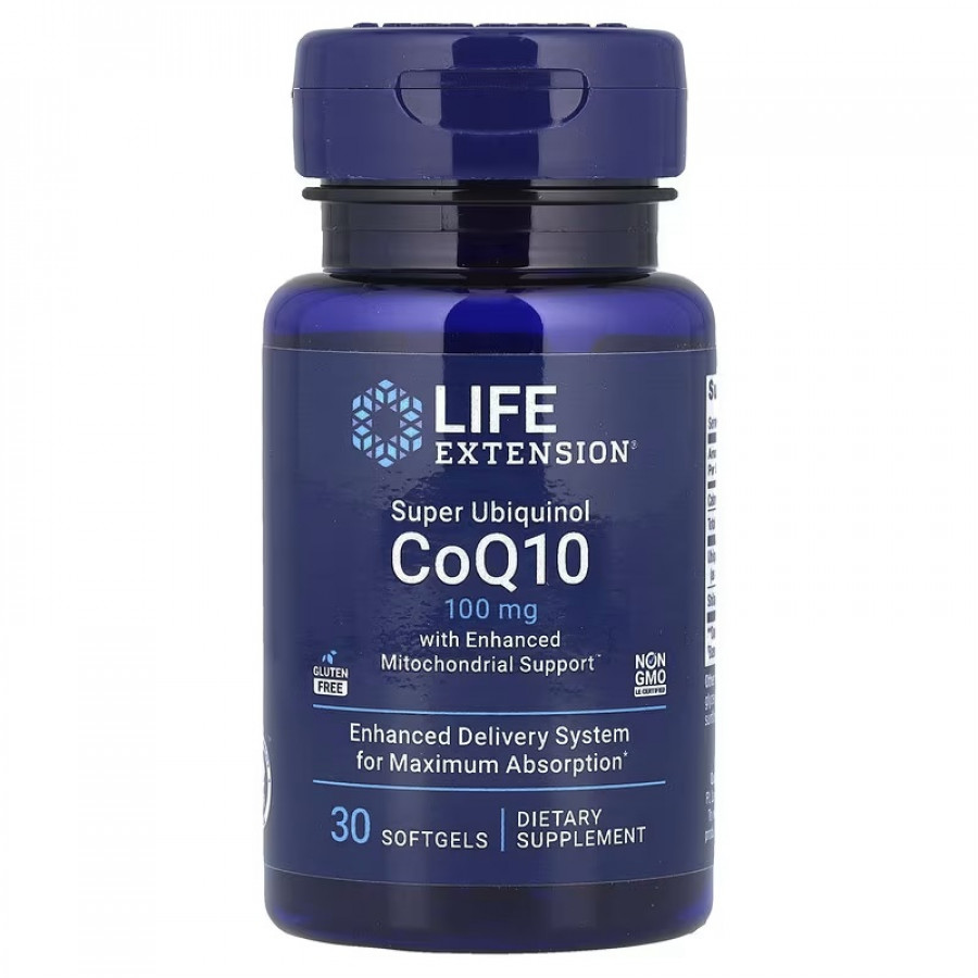 Убіхінол з муміє, 100 мг, Super Ubiquinol CoQ10, Life Extension, 30 гелевих капсул