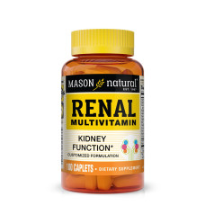 Мультивитамины для почек, Renal Multivitamin, Mason Natural, 100 таблеток