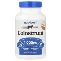 Молозиво, 1000 мг, Colostrum, Nutricost, 120 капсул