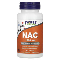 NAC (N-Ацетил-L-Цистеїн), 1000 мг, NAC, Now Foods, 60 таблеток