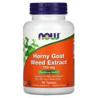 Горянка (епімедіум), 750 мг, Horny Goat Weed Extract, Now Foods, 90 таблеток