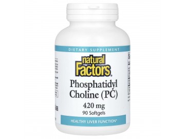 Фосфатидилхолін, 420 мг, Phosphatidyl Choline, Natural Factors, 90 гелевих капсул