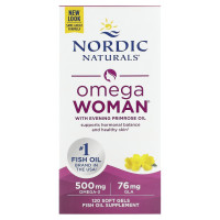 Омега для жінок з олією примули вечірньої, смак лимона, Omega Woman with Evening Primrose Oil, Nordic Naturals, 120 гелевих капсул