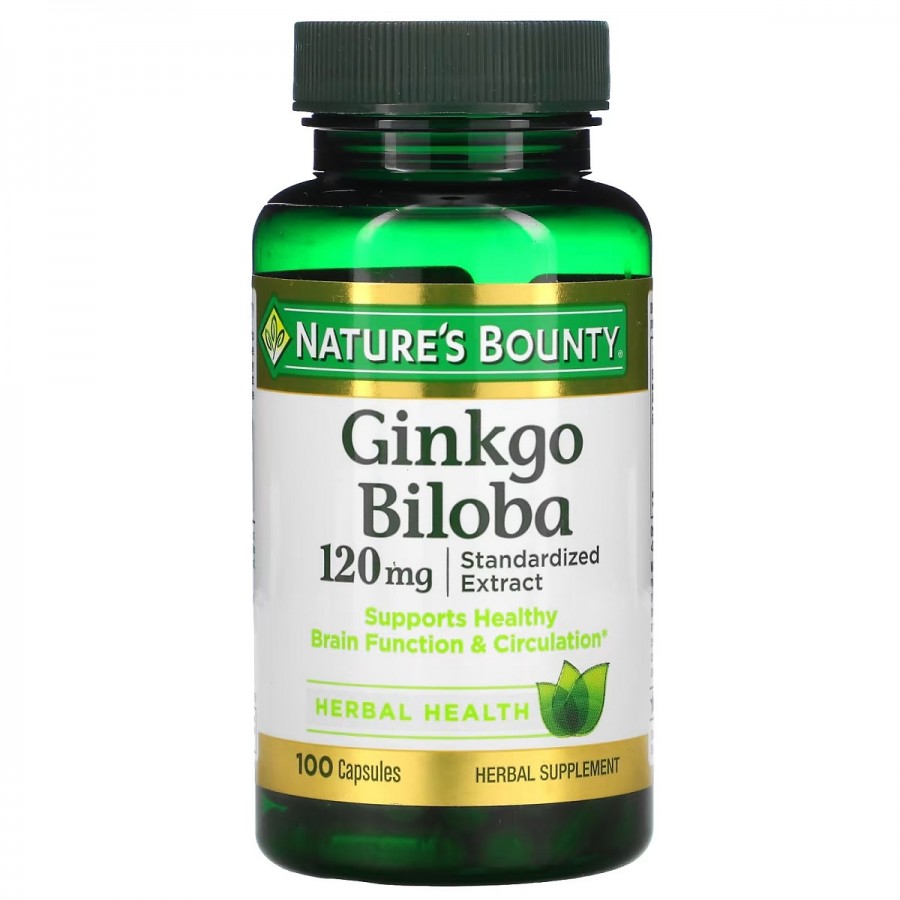 Гінкго Білоба, 120 мг, Ginkgo Biloba, Nature's Bounty, 100 капсул