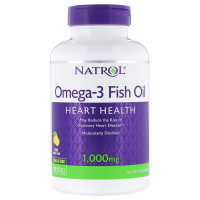 Омега-3 Рыбий Жир, 1000 мг, Omega-3 Fish Oil, Natrol, 60 желатиновых капсул