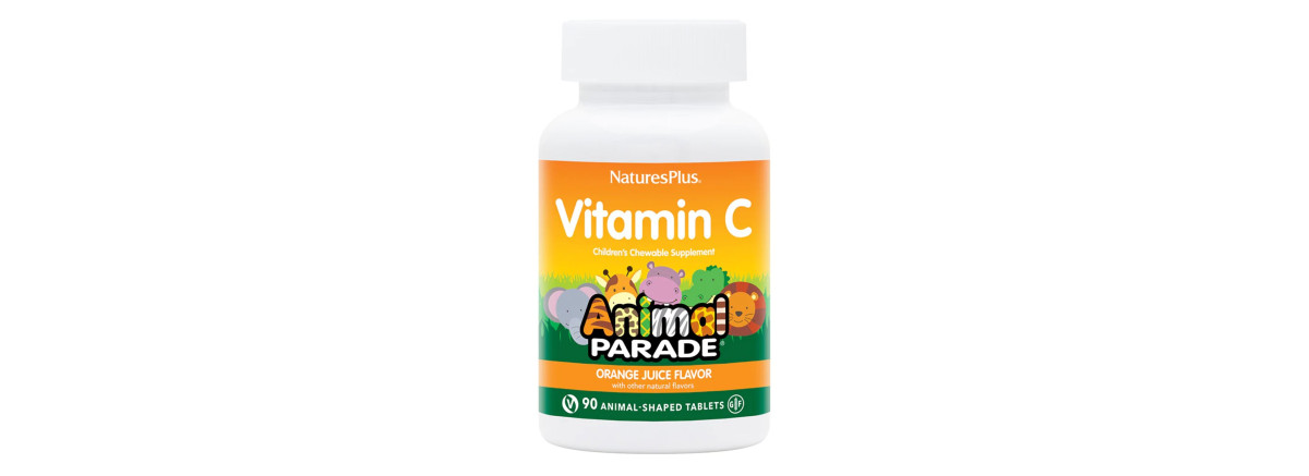 Вітамін С для Дітей, Смак Апельсину, Animal Parade, Natures Plus, 90 жувальних таблеток