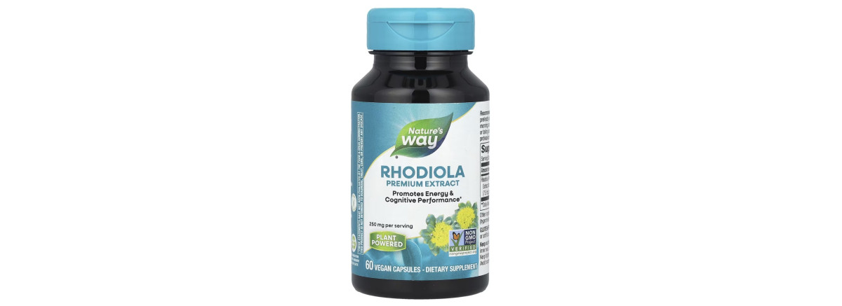 Родіола, 250 мг, Rhodiola, Premium Extract, Nature's Way, 60 вегетаріанських капсул