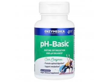 Ферменти для підтримки pH балансу, pH-Basic, Enzymedica, 90 капсул