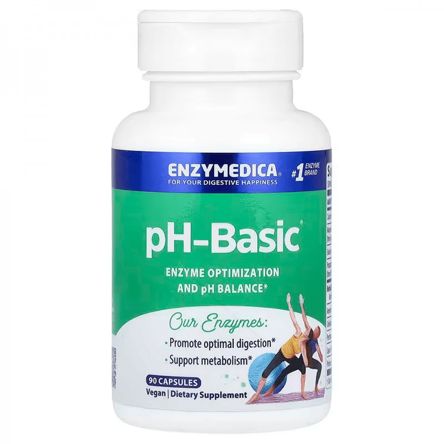 Ферменти для підтримки pH балансу, pH-Basic, Enzymedica, 90 капсул