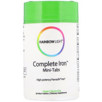 Железо Хелатное, Complete Iron, Rainbow Light, 60 мини-таблеток