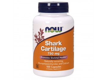 Акулячий Хрящ 750 мг, Shark Cartilage, Now Foods, 100 капсул