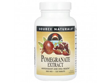 Екстракт гранату, 500 мг, Pomegranate Extract, Source Naturals, 120 таблеток