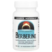 Берберін, 500 мг, Berberine, Source Naturals, 30 вегетаріанських капсул