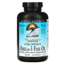 Натуральная Омега-3 из Рыбьего Жира 850 мг, ArcticPure, Source Naturals, 30 желатиновых капсул